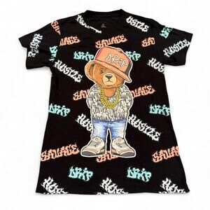 Launder Bailey Apparel OG Drip Savage Hustle Bear AOP T-Shirt Sz.S